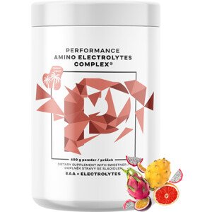 BrainMax Performance Amino Electrolytes Complex, EAA + Elektrolyty, 600g Příchuť: Tropic Komplex 12 aminokyselin EAA + Elektrolyty pro doplňování během sportu, doplněk stravy