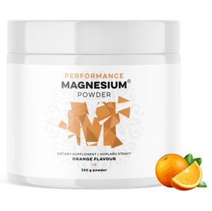 BrainMax Performance Magnesium® Powder, hořčík bisglycinát v prášku, 90 dávek, 550 g Příchuť: Pomeranč Organický hořčík německé kvality MagChel®, 375 mg elementárního hořčíku v jedné dávce = 100% DDD! Doplněk stravy