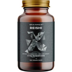 BrainMax Reishi extrakt, 50 % polysacharidů a 20 % beta-1,3/1,6 D-glukanů, 500 mg, 100 rostlinných kapslí Extrakt z Genoderma lucidum s obsahem 50% polysacharidů a 20% beta-glukanů, doplněk stravy