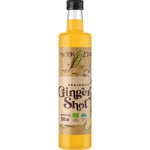 BrainMax Pure Ginger Shot, zázvorová štáva s kurkumou, BIO Objem: 500 ml Šťáva ze zázvoru s kurkumou, medem, kokosovou vodou a kampotským pepřem, *CZ-BIO-001 certifikát