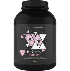 BrainMax Women Beauty Protein, protein pro ženy s kolagenem, keratinem a vitamíny, 1000 g Příchuť: Kokos Nativní syrovátkový protein nejvyšší kvality s prémiovým kolagenem Naticol® a dalšími složkami, 28 dávek, doplněk stravy