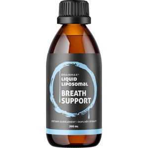 BrainMax Lipozomální komplex pro podporu dýchacích cest, 200 ml BrainMax Breath Support Complex, směs bylin pro uvolnění dýchacích cest a vylučování hlenu, 20 dávek, doplněk stravy