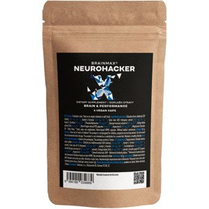 BrainMax NeuroHacker, Dopamine Upgrade! 4 rostlinné kapsle, VZOREK Komplex založený na 8 vědecky ověřených látkách pro podporu motivace, koncentrace a mentálního výkonu, doplněk stravy