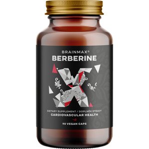 BrainMax Berberin 500 mg, 90 rostlinných kapslí Přírodní bioaktivní látka, doplněk stravy