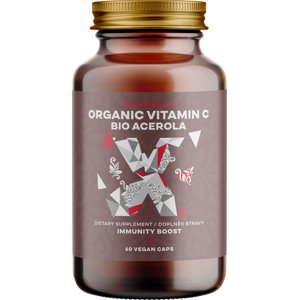 BrainMax Organic Vitamin C BIO Acerola, vitamín C z Aceroly, 60 rostlinných kapslí Přírodní vitamín C z BIO Aceroly, 220 mg vitamínu C v jedné dávce, 281% DDD, 60 dávek, doplněk stravy, *CZ-BIO-001 certifikát