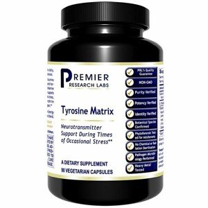 PRL Tyrosine Matrix, tyrosin, 90 rostlinných kapslí, 30 dávek Doplněk stravy