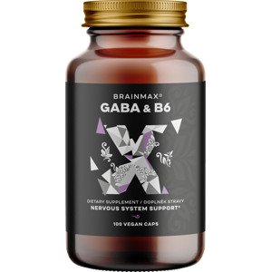 BrainMax GABA & B6, 700 mg, 100 rostlinných kapslí Gama-aminomáselná s aktivní formou vitamínu B6 Pyridoxal-5-fosfát, doplněk stravy