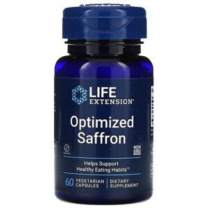 Life Extension Optimized Saffron, standardizovaný extrakt ze šafránu, 60 rostlinných kapslí Doplněk stravy