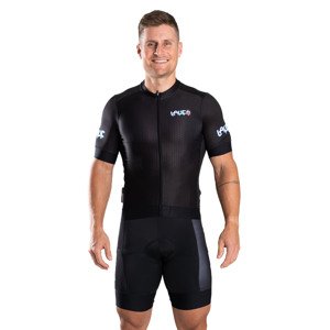 BrainMax LAUF cyklistický set, dres a kraťasy, černý Velikost: XL Černý cyklistický dres s kraťasy