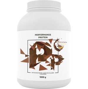 BrainMax Performance Protein, nativní syrovátkový protein, čokoláda a banán, 1000 g Nativní syrovátkový protein s kolostrem a kolagenem, doplněk stravy