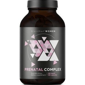 BrainMax Prenatal Complex, komplex vitamínů pro těhotné ženy Počet kapslí: 180 kapslí 30 jedinečných živin pro potřeby žen před otěhotněním, v průběhu těhotenství i během kojení. Doplněk stravy.