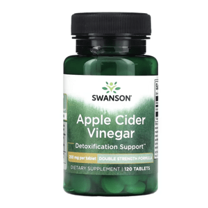 Swanson Apple Cider Vinegar, jablečný ocet, 200 mg, 120 tablet Doplněk stravy
