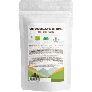BrainMax Pure White Chocolate with Vanilla Chips, čokoládové pecičky z bílé čokolády, BIO, 250 g *CZ-BIO-001 certifikát