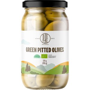 BrainMax Pure Zelené olivy bez pecek, BIO, 370 g *CZ-BIO-001 certifikát