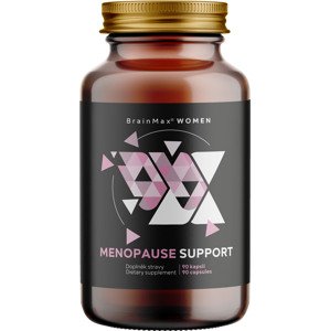 BrainMax Women Menopause Support, podpora při menopauze, 90 rostlinných kapslí Menopauza komplex 8 přírodních extraktů pro maximální účinek / Doplněk stravy