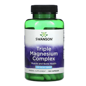 Swanson Triple magnesium Complex, 400 mg, 100 kapslí Doplněk stravy