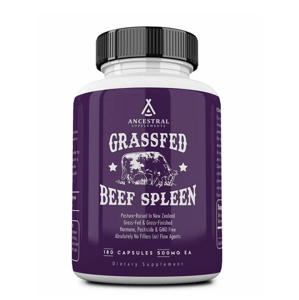 Ancestral Supplements Ancestral Supplements, Grass-fed Beef Spleen, hovězí slezina, 180 kapslí, 30 dávek Doplněk stravy