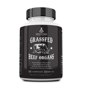 Ancestral Supplements Ancestral Supplements, Grass-fed Beef Organs, hovězí orgány, 180 kapslí, 30 dávek Doplněk stravy