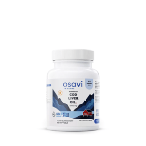 Osavi Norwegian Cod Liver Oil, Norský olej z tresčích jater, citrón, 1000 mg, 60 kapslí Doplněk stravy