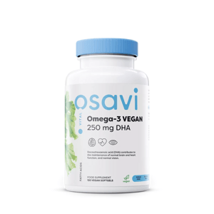 Osavi Omega-3 VEGAN, 250 mg DHA, 120 rostlinných kapslí Doplněk stravy