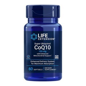 Life Extension Super Ubiquinol CoQ10 with Enhanced Mitochondrial Support, koenzym Q10, 100 mg, 60 softgelových kapslí Doplněk stravy