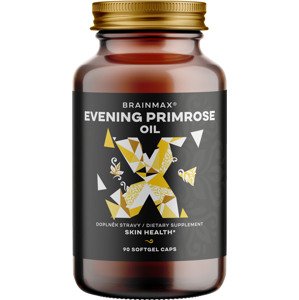 BrainMax Primrose oil, pupálkový olej, 90 rostlinných softgelových kapslí Olej ze semen pupálky dvouleté pro podporu imunitního systému, doplněk stravy