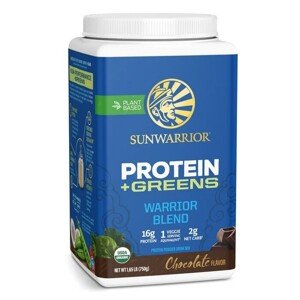 Sunwarrior Warrior Blend Organic Protein + Greens, čokoládový, 750 g Doplněk stravy