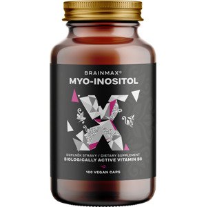 BrainMax Myo-Inositol 500 mg, 100 rostlinných kapslí Myo-inositol pro náladu, vnitřní rovnováhu a ženský cyklus, 100 dávek, doplněk stravy