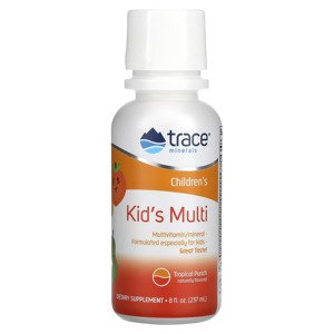 Trace Minerals Kid's Multi, Tropical Punch, dětský multivitamín, 237 ml Doplněk stravy