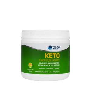 Trace Minerals Keto Electrolyte Powder, Keto elektrolyty v prášku, citrón a limetka, 330 g Doplněk stravy