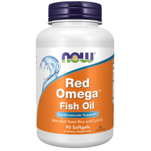 Now® Foods NOW Red Omega, Červená kvasnicová rýže s omega 3 a koenzymem Q10, 90 softgelových kapslí