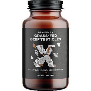 BrainMax Grass-Fed Beef testicles, hovězí varlata, 240 kapslí Lyofilizované grass-fed hovězí varlata v kombinaci s extraktem z ústřicového masa a hovězích jater, doplněk stravy