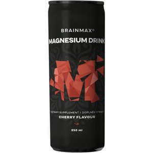 BrainMax Magnesium drink 375 mg, hořčík, 250 ml Příchuť: Třešeň Osvěžující nápoj s obsahem magnesia malátu, doplněk stravy