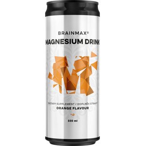 BrainMax Magnesium drink 375 mg, hořčík, 250 ml Příchuť: Pomeranč Osvěžující nápoj s obsahem magnesia malátu, doplněk stravy