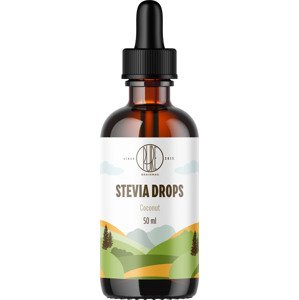 BrainMax Pure Stevia drops, Stévie kapky, různé druhy, 50 ml Příchuť: Kokos Tekuté sladidlo s nulovým glykemickým indexem, bez kalorií, náhražka cukru