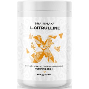 BrainMax L-Citrulline, L-citrulin, 500 g Aminokyselina, doplněk stravy