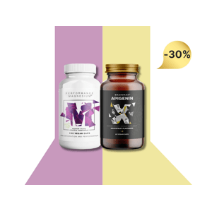 Performance Magnesium®, 1000 mg, Hořčík 200 mg, 100 vegan kapslí + BrainMax Apigenin, 300 mg, 60 rostlinných kapslí Doplněk stravy