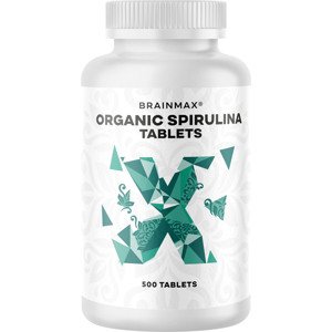 BrainMax Spirulina BIO, tablety Počet kapslí: 500 tablet doplněk stravy, *CZ-BIO-001 certifikát
