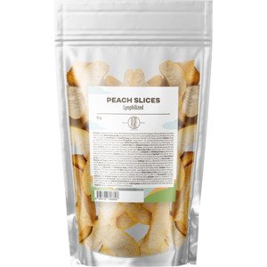 BrainMax Pure Lyophilized Peach Slices, Lyofilizovaná broskev, plátky, 45 g Mrazem sušené plátky broskví