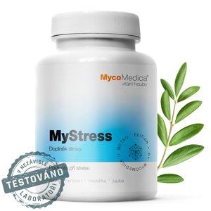 MycoMedica - MyStress, podpora při stresu, 90 rostlinných kapslí Doplněk stravy