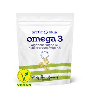 Arctic Blue Vegan Omega 3 Algae, 250 mg DHA & Vitamin D 400 IU, 90 kapslí Doplněk stravy