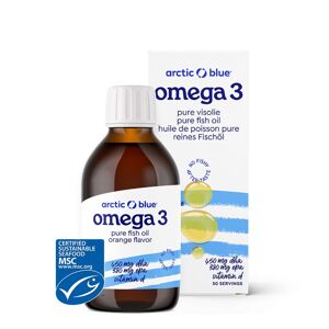 Arctic Blue Omega 3, 450 mg DHA, 380 mg EPA, Vitamin D 400 IU, 250 ml Doplněk stravy