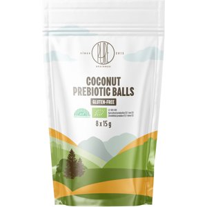 BrainMax Pure Prebiotic Balls Coconut, Prebiotické kuličky, Kokos, BIO, 8 ks *CZ-BIO-001 certifikát