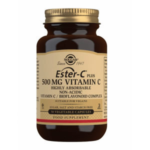 Solgar ESTER-C® PLUS, Vitamín C, 500 mg, 50 rostlinných kapslí