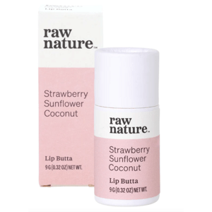 Raw Nature Raw Nature, Natural Lip Balm, Přírodní balzám na rty, Jahoda, 9 g