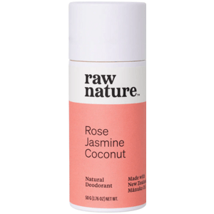 Raw Nature Natural Deodorant, přírodní deodorant, růže, jasmín, kokos, 50 g