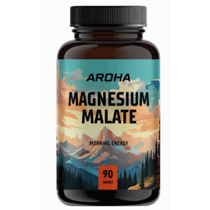 Aroha Magnesium Malate, Hořčík malát, 90 kapslí Doplněk stravy