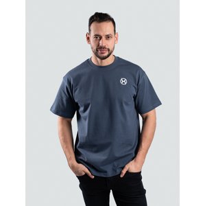 BrainMax pánské bavlněné triko, tmavě modré Velikost: XL Tričko s krátkým rukávem pro muže ze 100% bavlny