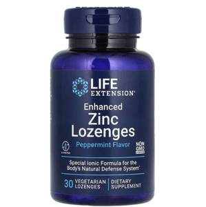 Life Extension Enhanced Zinc Lozenges, zinkové pastilky, příchuť máta, 30 pastilek Doplněk stravy