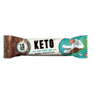 KETO Coconut Chocolate bar, kokosová tyčinka s mléčnou čokoládou, 35 g CZ-BIO-001 certifikát